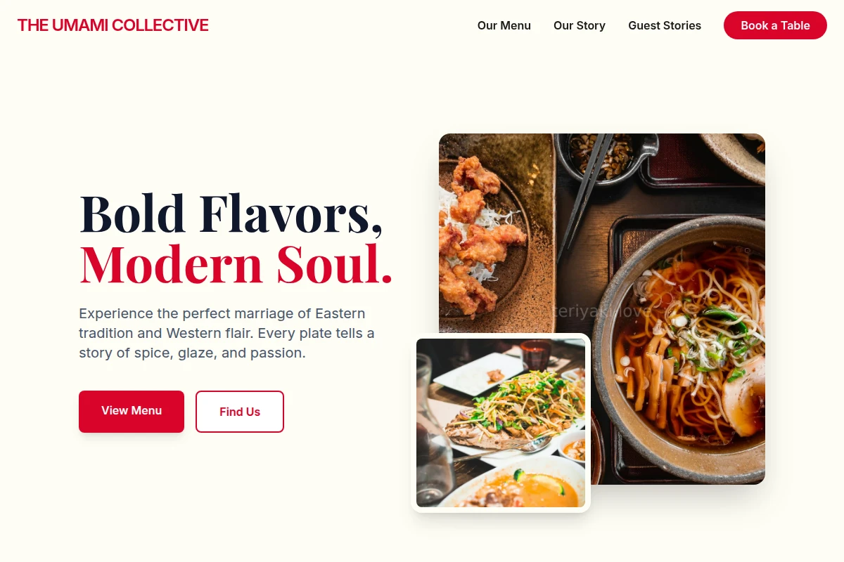 Cafe Asian Fusion Food